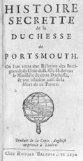 433. 434., 62. 435. 436. [Paris], 1690 [helyesen 1692]. Richard Baldwin. 1 rézm. címkép + [10] + 192 p. A francia nemesi születésű Louise de Kéroualle II. Károly angol király szeretője.