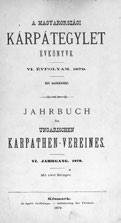 A Magyarországi Kárpátegylet évkönyve. VI. évfolyam 1879. [Magyar-német nyelven.] Késmárk, 1879. Az Egylet kiadávnya. [6] + 492 + [4] p. + 2 t. A 80-167. oldalakon Dr. Pelech E. János A pisztráng c.