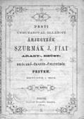Festett, díszesen aranyozott kiadói egészvászon díszkötésben, aranyozott lapszélekkel, festett kiadói vászonborítóban és papírborítékban.