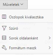A feltétel kiíródik a lista fölé. (A mögötte lévő x-el megszüntethető a feltétel beállítás.