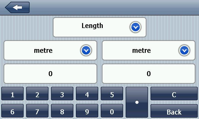 6.11 Mértékegység-váltó Lenght Hosszúság Weight, Mass Súly, tömeg Cubic, Capacity Térfogat Square, Area