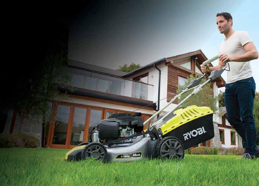 A Ryobi benzin fűnyírók Yamaha motorokkal