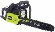 #RyobiToolsEU ryobitools.eu Láncfűrészek RCS3835T 37,2 cm³ POWR láncfűrész 35 cm láncvezetővel Nagy teljesítményű benzines fűrész 37,2 cm³ PoWR XT motorral (1.3 kw / 1.