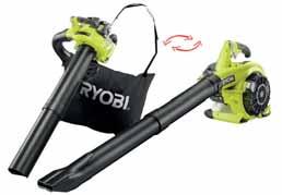 #RyobiToolsEU ryobitools.eu Kert takarítása RBV26B 26 cm³ POWR LT2 lombfúvó- és szívó POWR LT2 2 ütemű 26 cm³ motor, kiváló teljesítmény-súly arány Környezetkímélő motor technológia.