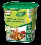 Befűszerezzük KNORR Prémium Szárnyasfűszerrel és levákumozzuk. 58 C-on 30 percig hőkezeljük majd lehűtjük. Forró serpenyőben mindkét oldalát megpirítjuk.