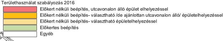 z az építménymagasság vonatkozásában 4,5-6,0 méter intervallumról 4,5-7,5 méter intervallumra történő kisebb bővítést eredményez, a megengedett legnagyobb beépíthetőség 50%-ról 40%-ra