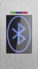Bluetooth-egység Az ajtó a mobiltelefon közelségét érzékelve a Bluetooth szimbólum megérintésével nyitható. Érintés érzékeny üvegfelület.