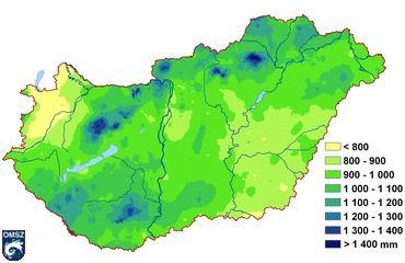 A 2013. évi csapadékösszeg (részállapot) 2.