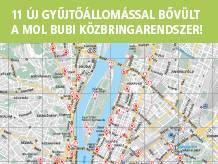 A budapesti közbringa-rendszer és a hozzá kapcsolódó infrastruktúra fejlesztése 12 új gyűjtőállomással és 200 kerékpárral bővült a MOL Bubi közbringarendszer Új