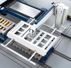 blechhelden.com/froeling weboldalon A LiftMaster Sort segítségével a nagy darabok is elkülöníthetők a rácshulladéktól. A LiftMaster egy TruLaser 3030-as gép feltöltését és leszedését végzi.