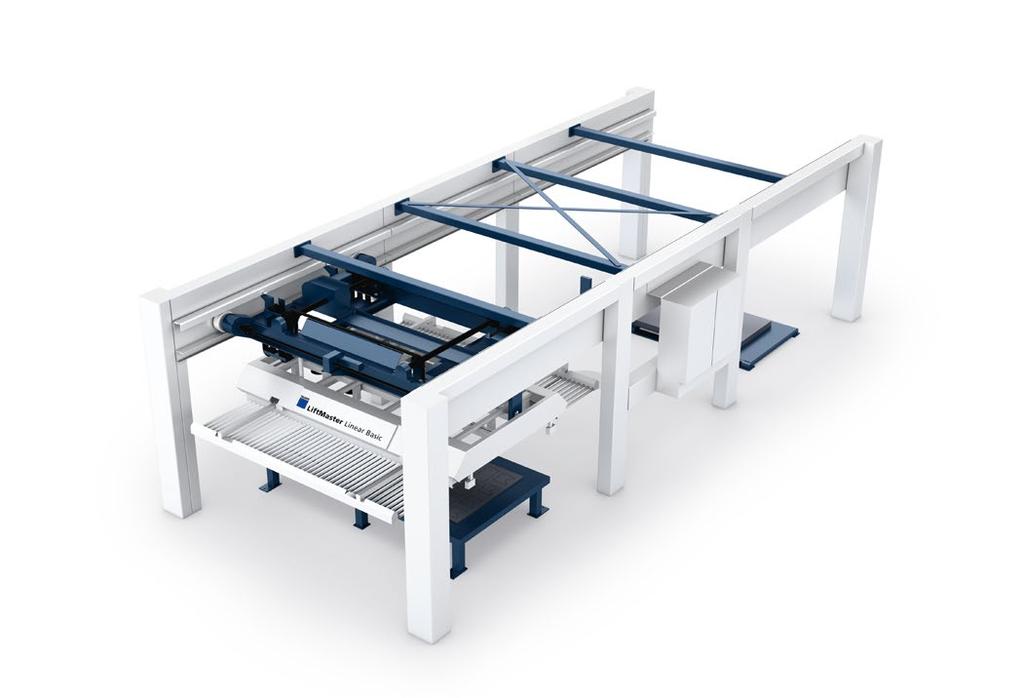 20 LiftMaster Linear Basic Automatizálás A karcsú, portálos megoldás LiftMaster Linear Basic 200 másodperces teljes felrakási és leszedési ciklus palettacserével együtt 2 gép jobb kihasználása