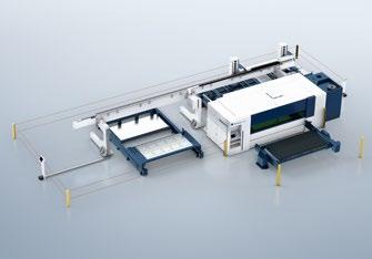 Műszaki adatok LiftMaster Shuttle TruLaser gép(ek)hez A LiftMaster Shuttle a TruLaser 2030 fiber ideális kiegészítése: Teljes rugalmasság a raklapcserélővel és magas