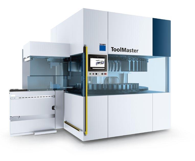 54 ToolMaster Automatizálás Termelékenyebb hajlítás az automata szerszámcserének köszönhetően ToolMaster Hely 60 felső és 48 alsó szerszám számára Szerszámcsere másodpercek alatt Standard- és