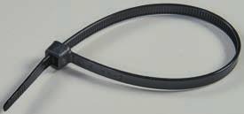 Kábelkötegelő Kábelkötöző UV és hőtűrő, fekete Anyaga nylon 6/6, szín fekete, UL94V-2, magas hőtűrésű -40 C - +145 C, UV stabilizált Kábelkötöző hőálló Anyaga nylon 6/6,