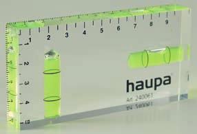 Vízmérték HUPmini akril üvegből, 2 ablakkal (vízszintes és függőleges), 2 mérő skálával (0 10 cm + 0 5 cm).
