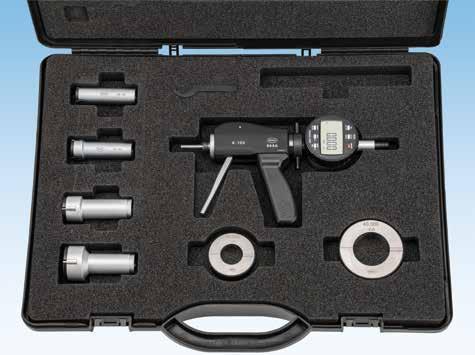 Micromar 44 EWR önbeálló digitális furatmikrométerek készletben DIN 863-4 Digimatic IP52 ABS Azonnal kész a mérésre a referencia-rendszernek köszönhetően min.