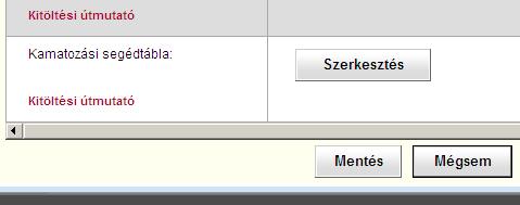 A kamatozási segédtábla a termékszerkesztő felületről érhető el, a Kamatozási segédtábla mezőnél található szerkesztés gombra kattintással. 56.