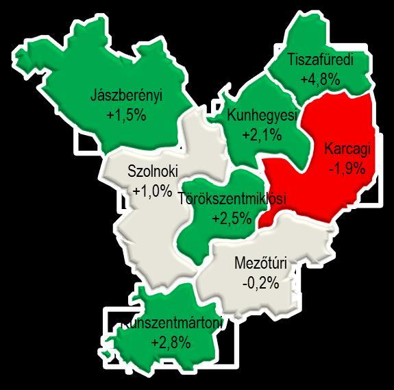 HÁROM HÓNAP MÚLVA VÁRHATÓ LÉTSZÁMVÁLTOZÁS KÖRZETENKÉNT 4. sz.