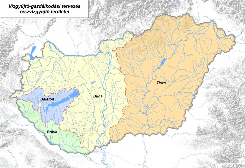 2. térkép: Magyarország részvízgyőjtı területei 3.