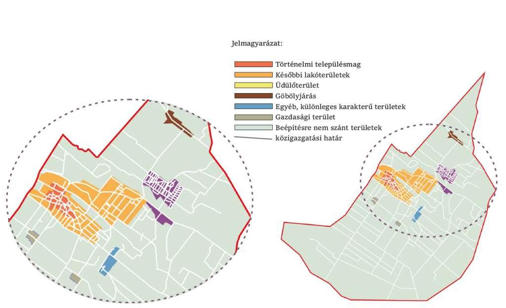 5 21 Településképi szempontból meghatározó területek lehatárolása Tápiószentmárton tipikus mezőgazdasági jellegű, alföldi karakterű falu, amelynek mai településképe, szerkezete a 60-as években, a