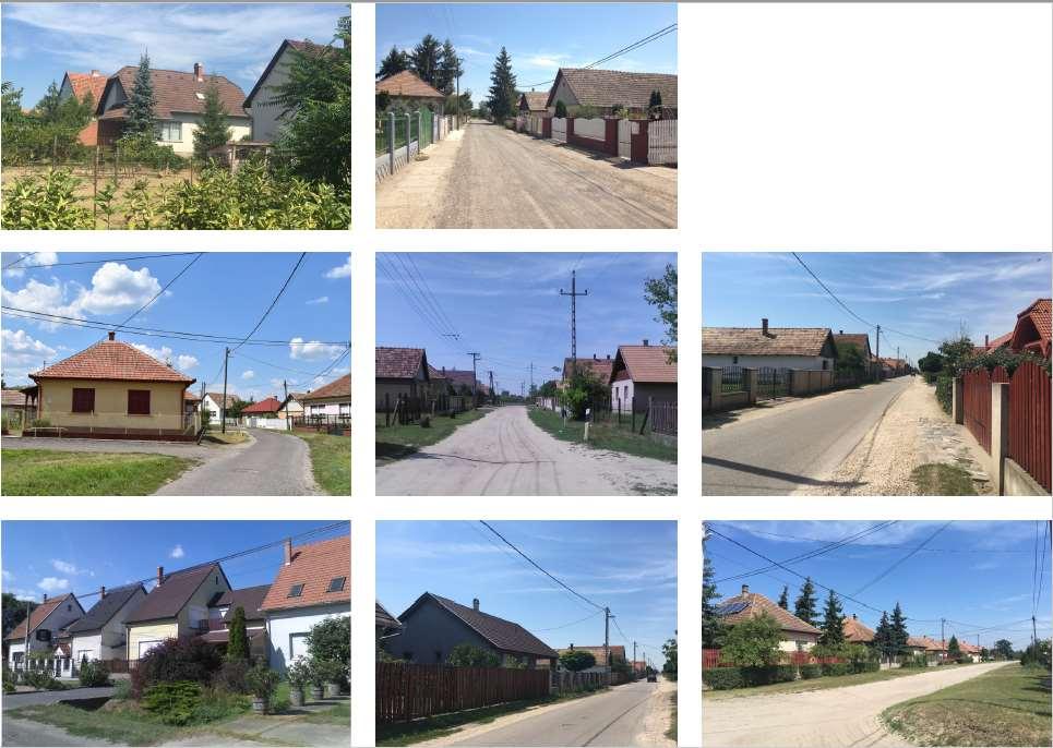 43 Utcakép Az egységes utcakép jól tükrözi a telkek, házak és utcák viszonyát,