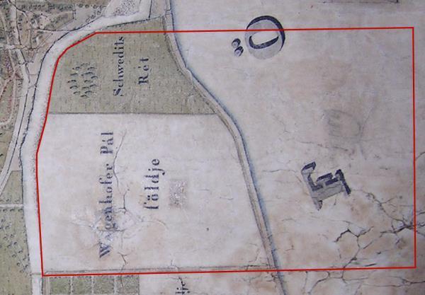 kép: A kőszegi alreáliskola kertje az 1857-es