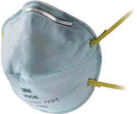 Semimască de protecţie împotriva prafului şi a aerosolilor sub 4 x CMA şi a acidului fluorhidric sub CMA, FFP1.