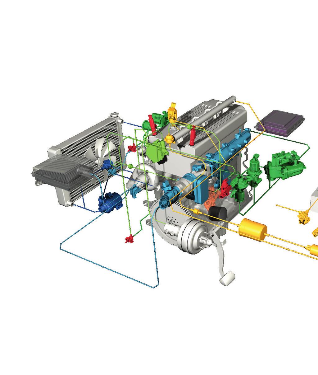 A motor körül különféle rendszerekben alkalmazzák e termékeket.
