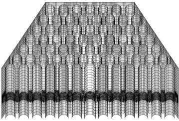 A falakon a tetraéderes cellák lokális méretének figyelembevételével a sebesség gradiensek obb felbontása érdekében határréteghálót hoztam létre az első cella vastagságának, a háló növekedési