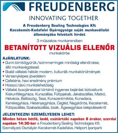 Piacvezető, fémiparban tevékenykedő partnerünkhöz keresünk munkatársakat két és háromműszakos munkarendbe, kecskeméti munkavégzéssel.