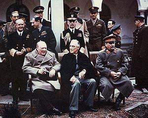 1945. február 4-én ismét találkozott Churchill, Roosevelt és Sztálin a Krím-félszigeten levő Jaltában.