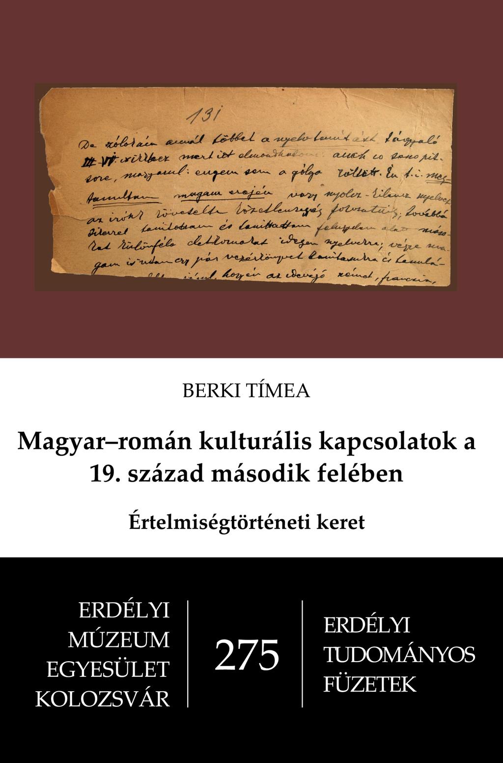 Magyar román kulturális kapcsolatok a 19. század második felében - PDF  Ingyenes letöltés