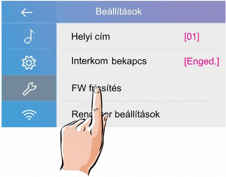 indítható interkom hívás. Gyári beállítás szerint az interkom funkció engedélyezve van.