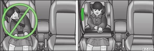 Egy gyerekülés használatakor az első utasülésen, amelyikben a gyerek a menetiránynak háttal ül, vegye figyelembe a következő megjegyzéseket. Kapcsolja le az utasoldali első légzsákot» 138.