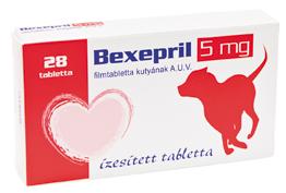 20mg 3870Ft/db 2350Ft/db 5mg ÚJ TERMÉK Hatóanyag: Benazepril Gyógyszerforma: Ízesített tabletta Célállat faj: Kutya Javallat: Elsösorban kitágulásos