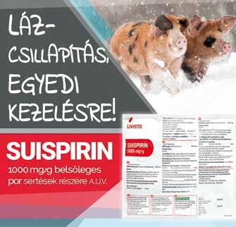 Gyulladás vagy hőstressz leküzdésére HASZONÁLLAT Suispirin Hatóanyag: acetilszalicilsav C