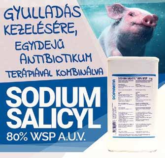 Nátrium-szalicilát Javallat: Hőstressz ellen, Tenyészállományok teljesítmény paramétereinek biztosítására.
