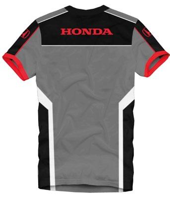 A Honda Racing kollekció bármely darabjához remekül illik, de egy farmerrel kombinálva is feldobja a hétköznapi ruházatot. A fésült pamut puha tapintást és érzést biztosít.