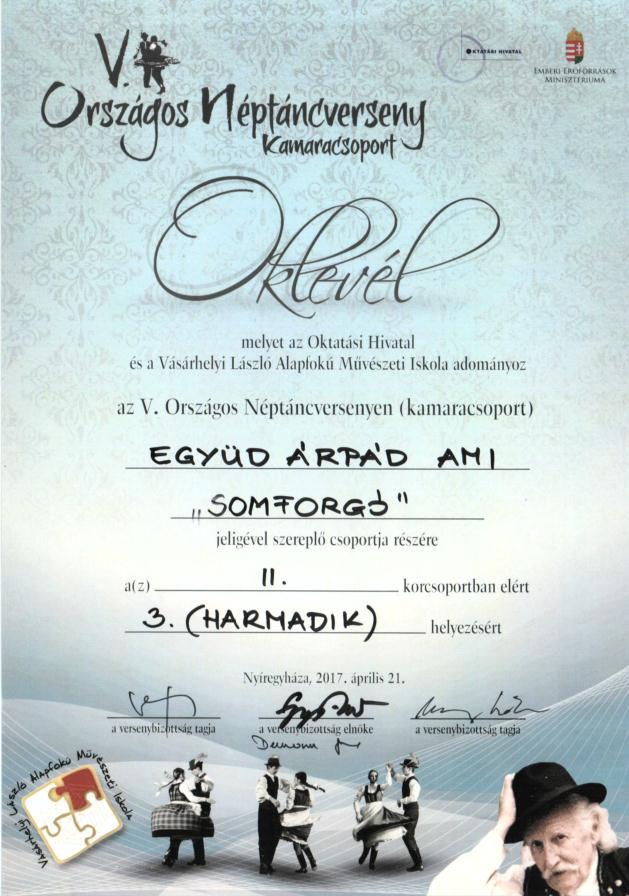 Együd Árpád Alapfokú Művészeti Iskola 2017.