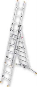 Lassan összecsúszó technológiával légrugós. Robosztus kialakítású, némileg ívelt, bordázott fokok a kényelmes és biztonságos állásért. Kiváló minőségű eloxált alumínium. Max terhelhetőség: 150kg.