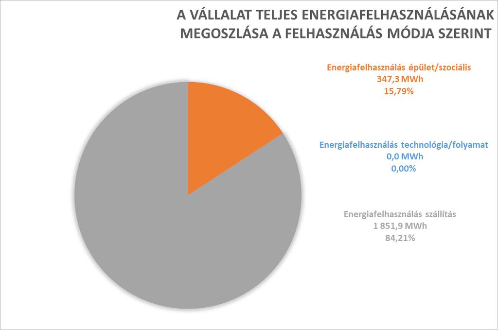 A teljes energiafelhasználás mintegy 85%-át a folyékony üzemanyagok teszik ki.
