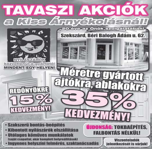KÖZPONTI ÁRUHÁZ Tel.: 06 74 Szekszárd, Tartsay u Szekszárd KÖZPONTI ÁRUHÁZ Tel.: 06 74 Szekszárd, Tartsay u Szekszárd
