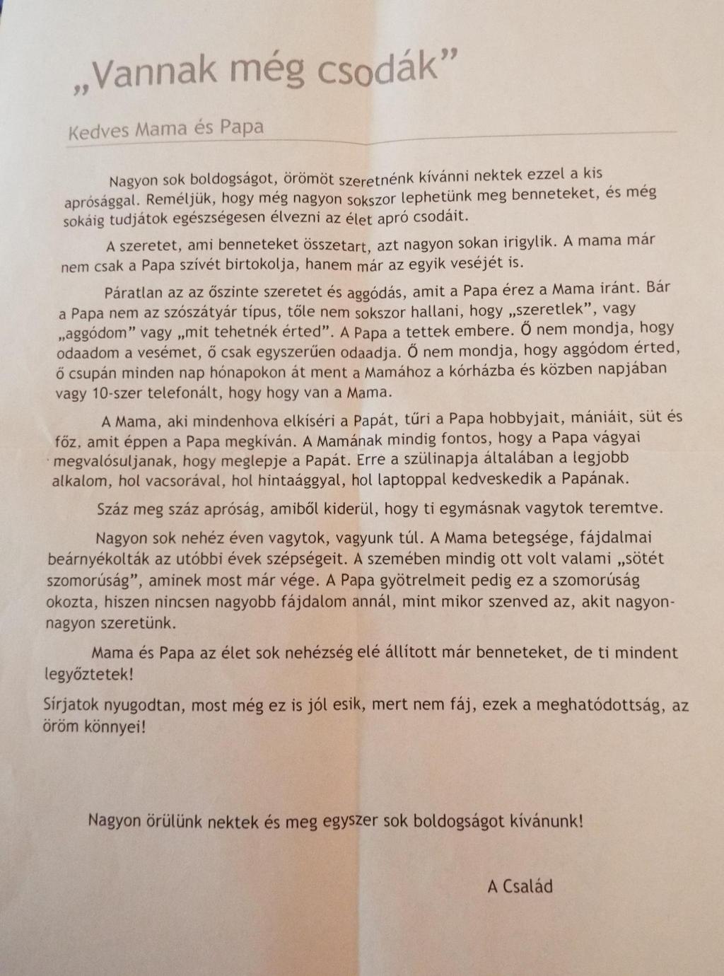 A gyermekeik és a család
