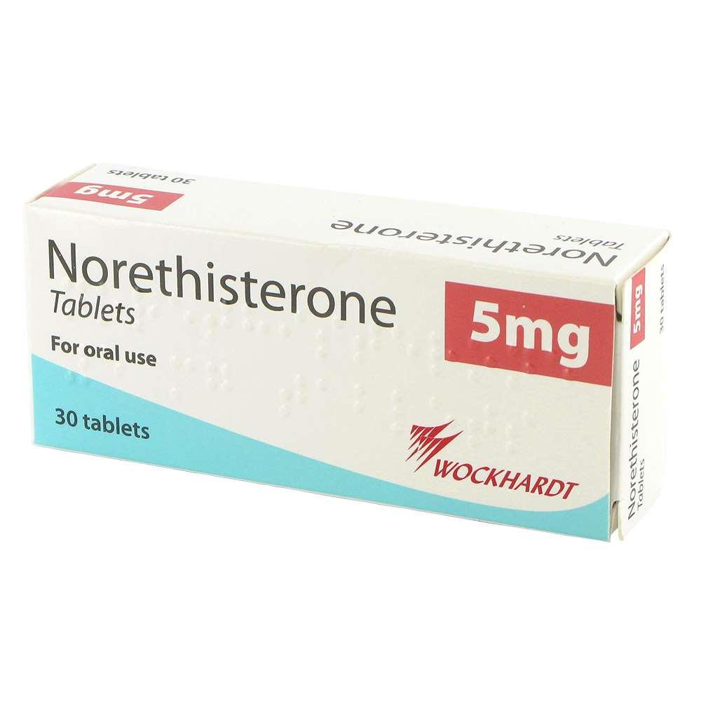 Az első fogamzásgátló: norethisteron (norethindron) (Primolut Nor, Ethinorm, Dubmil, Dubacare, Micronor), stb. 1951-ben fedezték fel, 1957- ben törzskönyvezték, 1960- ban kombinálták ösztrogénnel.