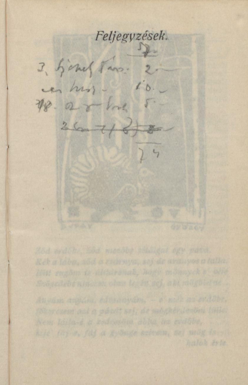 Feljegyzések.