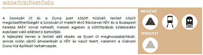 Klasszikus barnamezős területek esetében feltüntetésre kerül a beépített szintterület nagysága, mely az előreláthatóan fejlesztésre alkalmas területek épületállományának alapterületét mutatja.