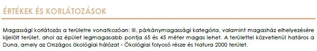 potenciálisan talajszennyezett terület (Pest Megyei Kormányhivatal Környezetvédelmi és Természetvédelmi Főosztály adatszolgáltatása) Az épített értékekre vonatkozóan a Terület adatai ismerteti a