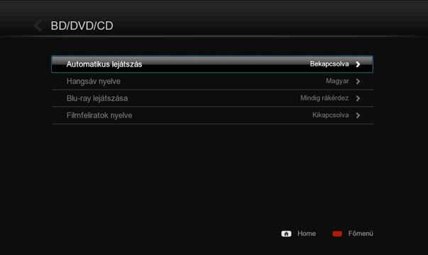 Popbox V8 - Felhasználói kézikönyv 9.7 BD/DVD/CD Automatikus lejátszás Kikapcsolva Bekapcsolva Alapértelmezett. Automatikus lejátszás külső optikai lemez észlelése esetén.