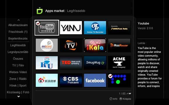 10. Apps Market Összegzés: Az Apps Market ingyenes és prémium alkalmazások helye a lejátszó számára.