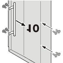 az alsó ajtótartó csapszeget forgassa el 180 o -kal és húzza
